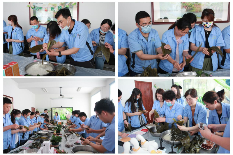 熱鬧的包粽子場(chǎng)面